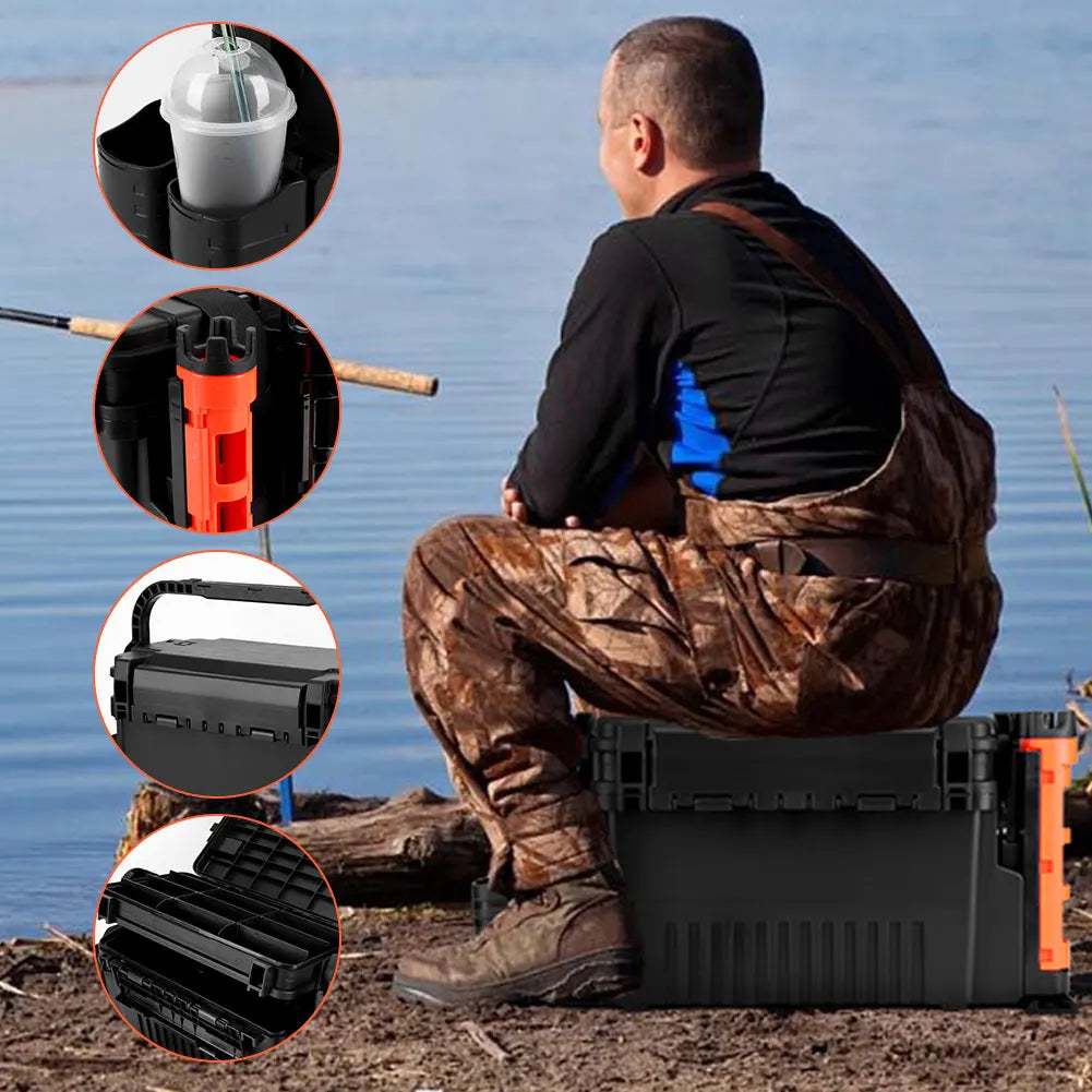 Portable Fishing Tackle Box 2 Tier Multi-functional