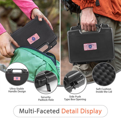 9mm Gun Case TSA Approved Firearm Travel Case with 1 TSA Lock