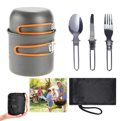 Portable Cook Gear Aluminum Alloy Cookware Sets