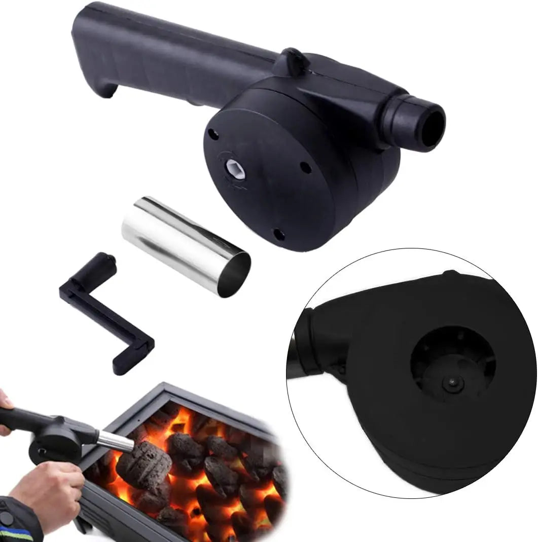 BBQ Fan Air Blower Fast Fire Starter Portable Manual Hand Crank
