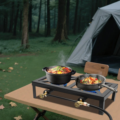 Portable Double Burner Gas Stove