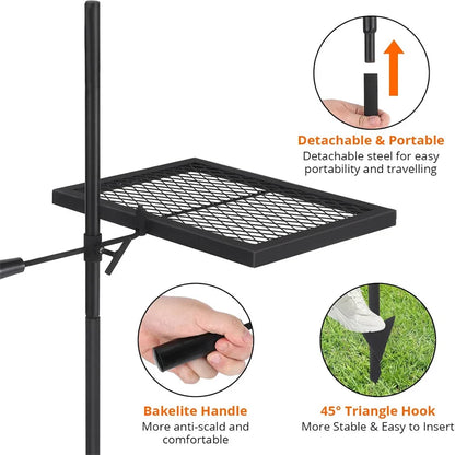 Swivel Campfire Heavy Duty Stainless Steel Grate