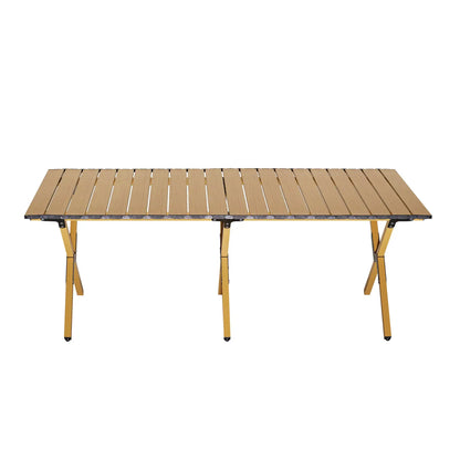 Portable Roll-Top Camping Table, 47.3" x 23.2" x 17.7"