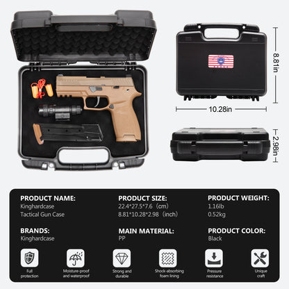 9mm Gun Case TSA Approved Firearm Travel Case with 1 TSA Lock
