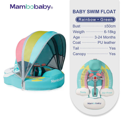 Non-Inflatable Baby Float with Canopy