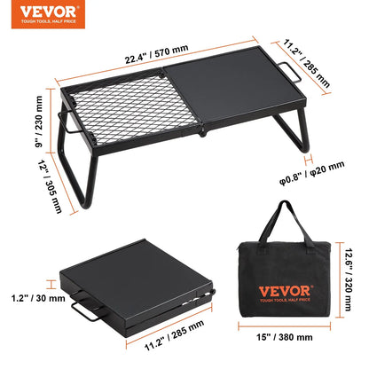 Folding 22.4 Portable Camping Grates Over Fire Pit