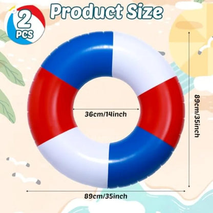 2 Pcs Inflatable Swimming Float Tools 35Inch