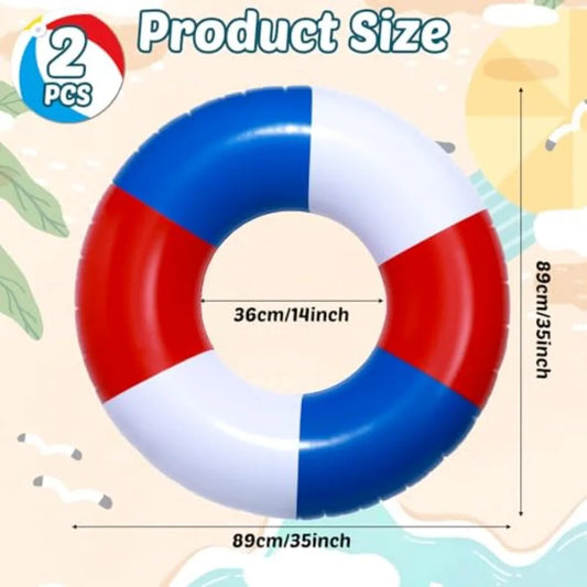 2 Pcs Inflatable Swimming Float Tools 35Inch