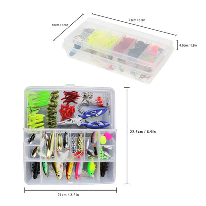 132PCS Fishing Lures Tackle Mixed Kit