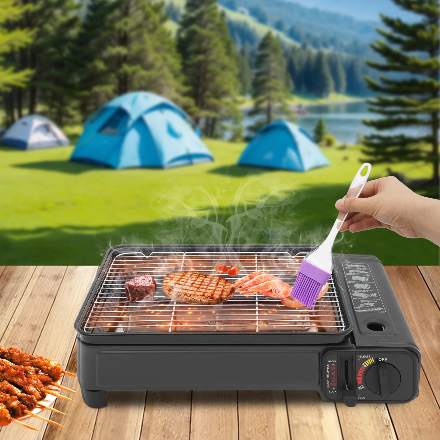 2.2KW Portable LPG/Butane Gas Grill Stove