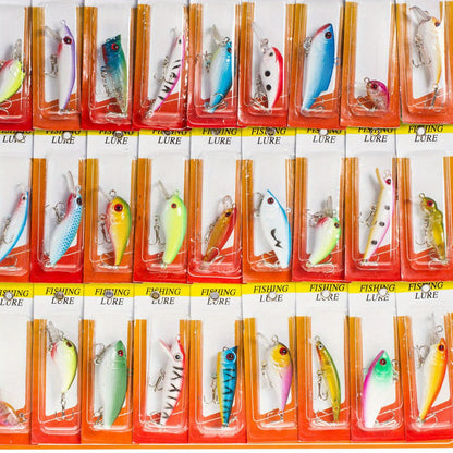 30pcs Fishing Lures Set – Crankbaits, Minnow Baits & Hooks for Freshwater