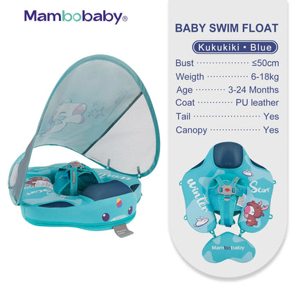 Non-Inflatable Baby Float with Canopy