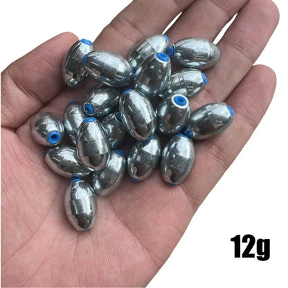 10pcs/Lot Alloy Hollow Olive Fishing Sinkers
