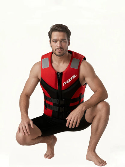 Adjustable Buoyancy Vest for Men & Women - Stretch-Fit, Zippered Design,