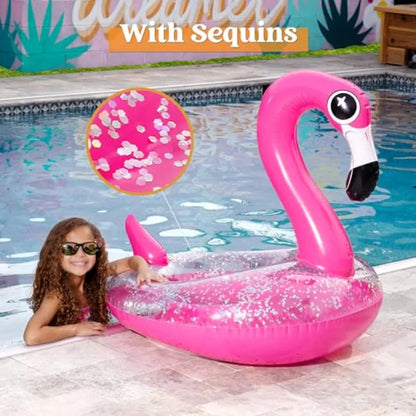 Inflatable Flamingo Pool Floats for Adults Summer Beach Lake