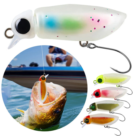 1-30pcs Insect Micro Soft Plastic Bait Trout Spinner Crank Bait