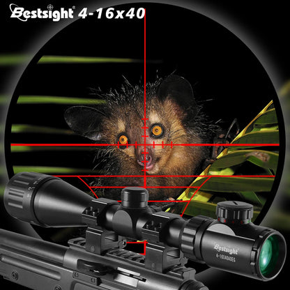 16X40 AOE Optics Hunting Riflescope Red & Green Dot Illuminated