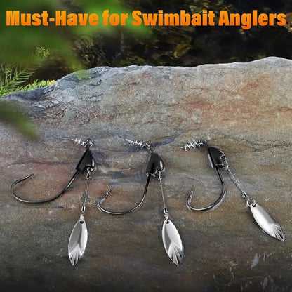 Weighted Swimbait Fishing Hooks 3/0 4/0 5/0 10pcs