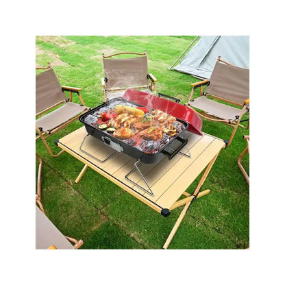 Portable Charcoal Grill Tabletop Grill with Lid