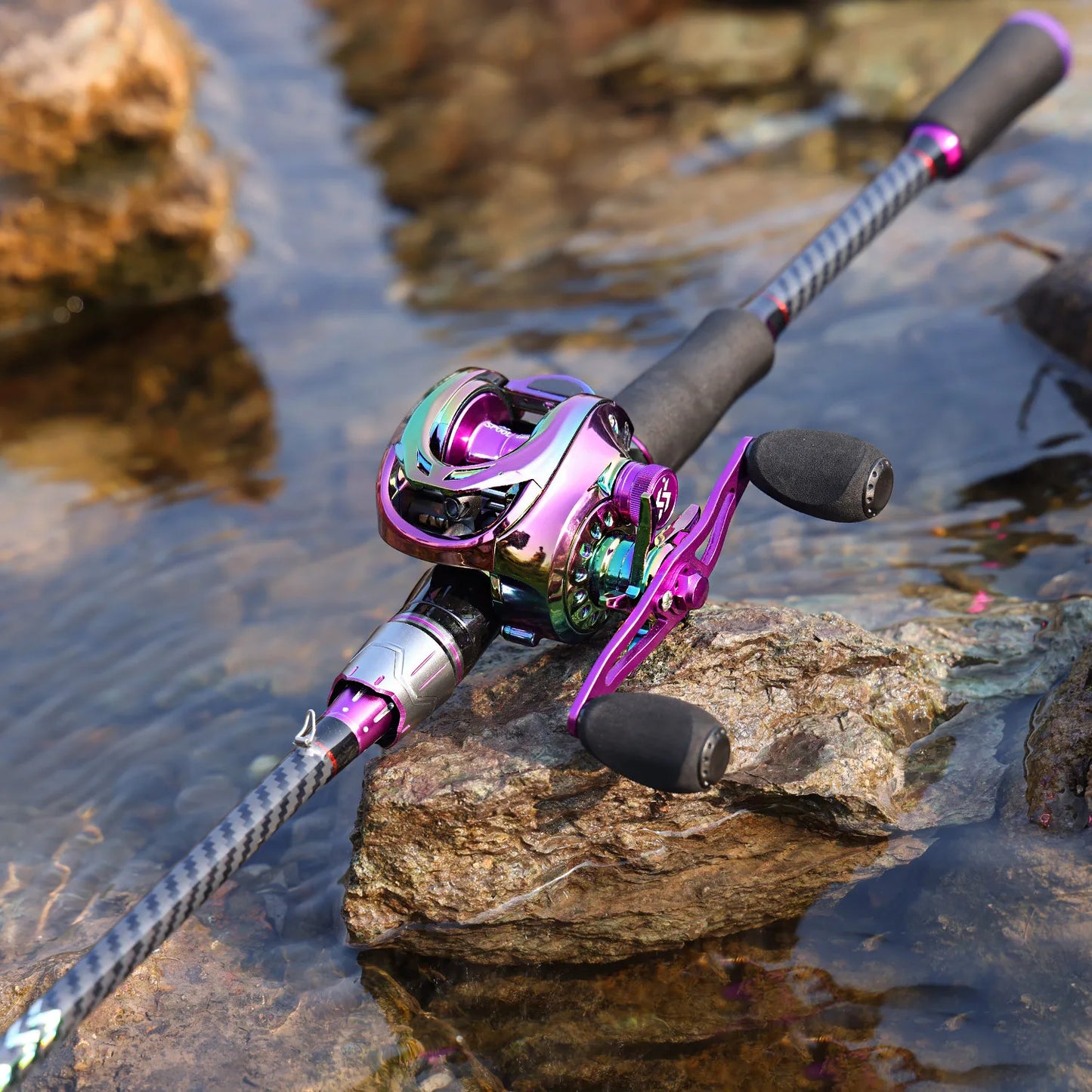 Telescopic Fishing Rod Carbon Fiber, for Freshwater & Saltwater