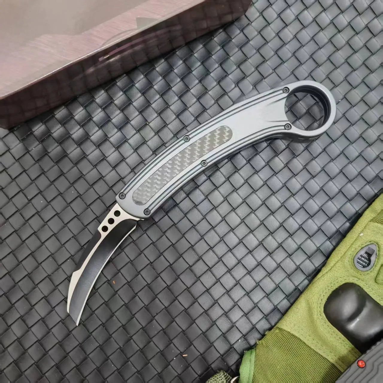 Pocket Knife 440C Steel Blade Aluminum Handle