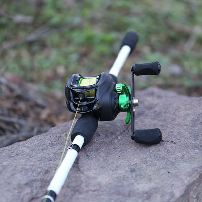 Fishing Rod Reel Combo 1.8m 4-Sections Carbon Fiber Rod and 7.2:1 Speed Gear Ratio Max Drag 8kg for Bass Pike Pesca