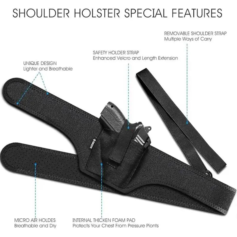 concealing carried leather cases - Men's shoulder straps, suitable for both men and women