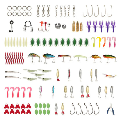 132PCS Fishing Lures Tackle Mixed Kit