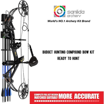 Dragon X7 Compound Bow and Arrow Set 0-70lbs Draw Weight No Bow