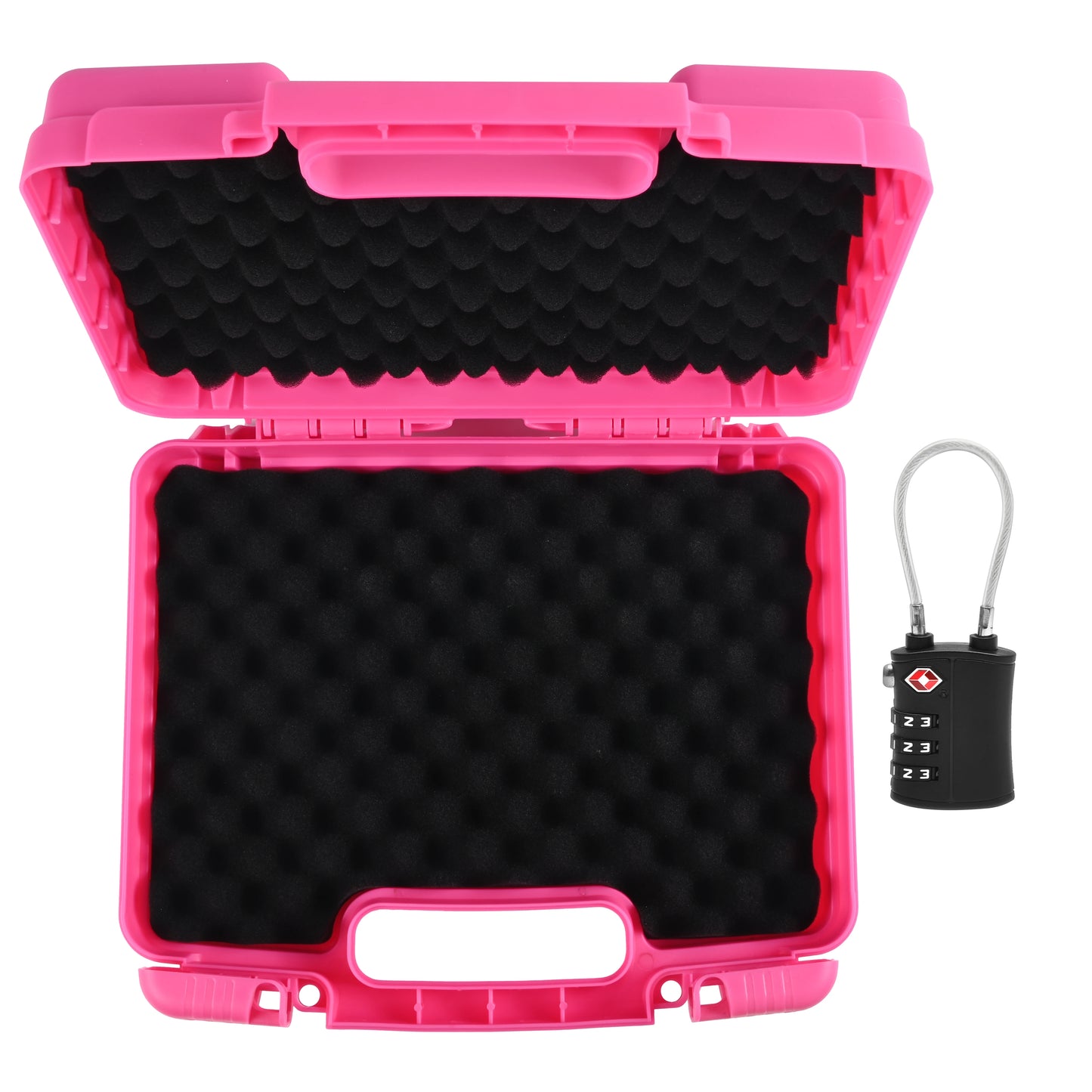Pink 9mm TSA Approved Firearm Travel Case with 1 TSA Lock