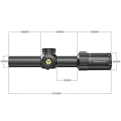 HD GEN2 1-10X24 IR Compact Reticle Hunting Riflescope