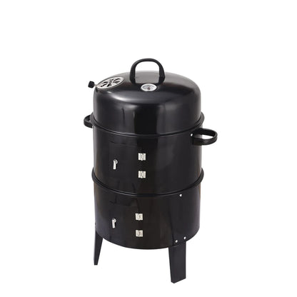 3-Tier Charcoal Smoker Grill,