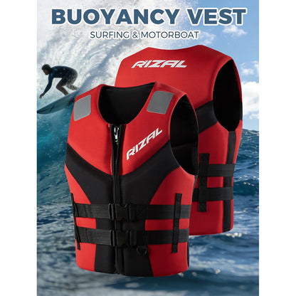 Adjustable Buoyancy Vest for Men & Women - Stretch-Fit, Zippered Design,
