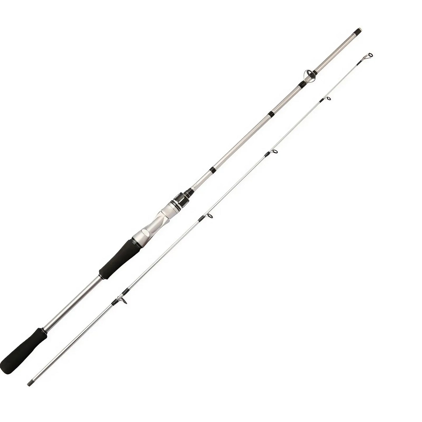 Silvery Carbon Fiber Lure Fishing Rod-M Tuning