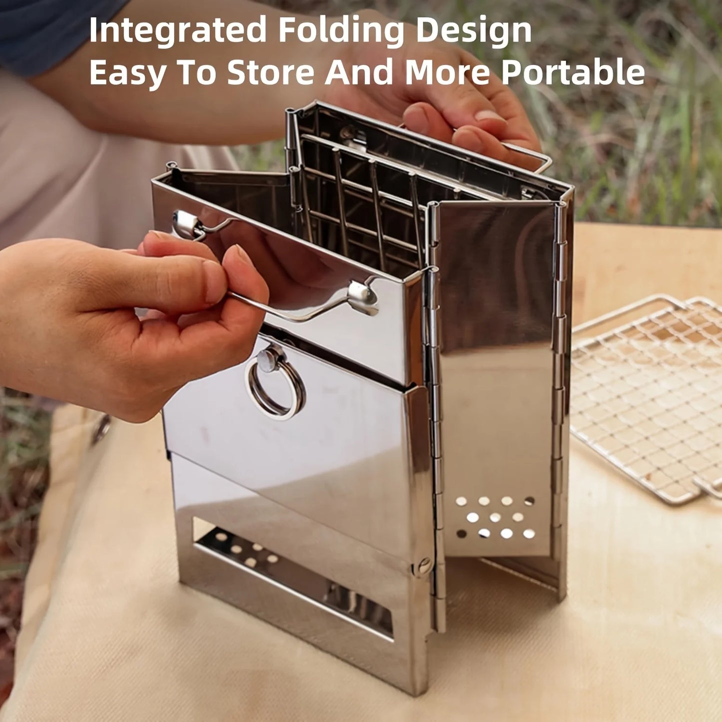 Portable Stainless Steel Firewood Stove