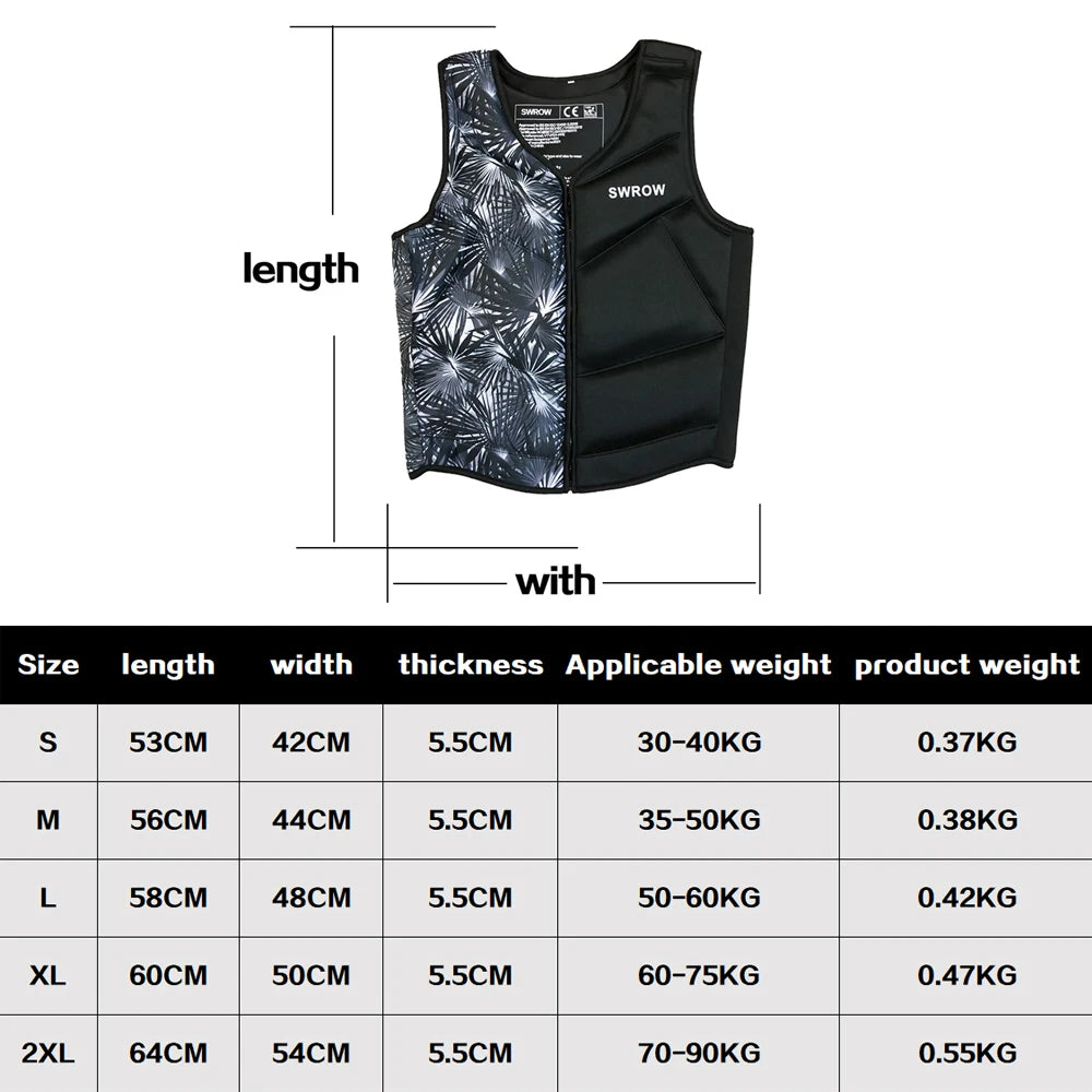 Neoprene Life Vest Adults Surf Ski Motorboats Kayak Raft For Boats Fishing