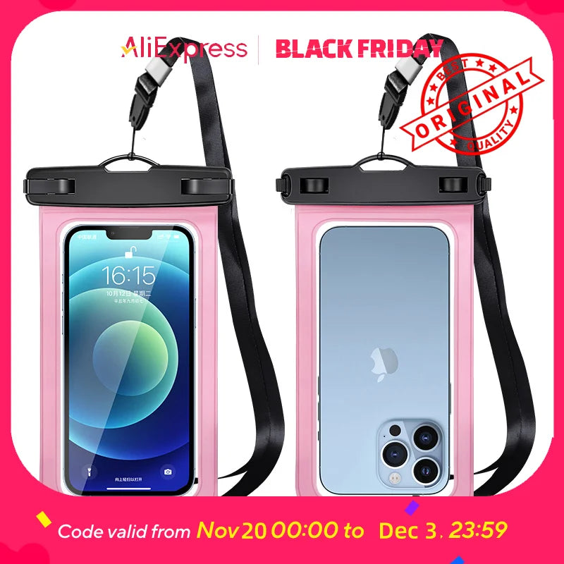 4-Pack - Waterproof Case for Swimming, Beach, Rain, Up to 100ft Deep, Clear & Touch Sensitive