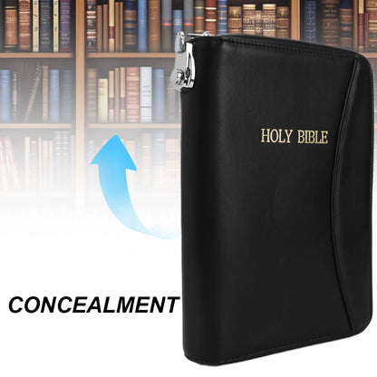 Holy Bible Pistol Case for Small Handguns Storage (Black)