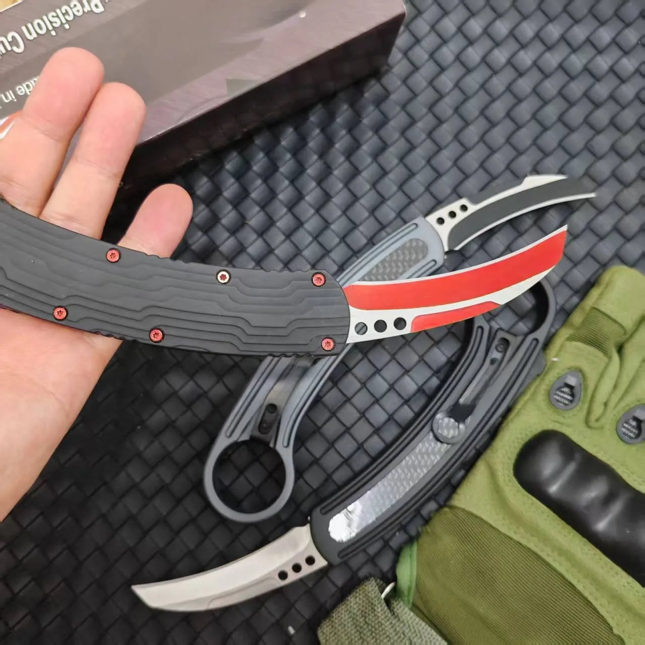 Pocket Knife 440C Steel Blade Aluminum Handle