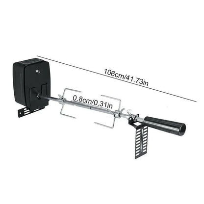 120 cm long cable Rod Outdoor Barbecue Grilling Rotisserie Kit