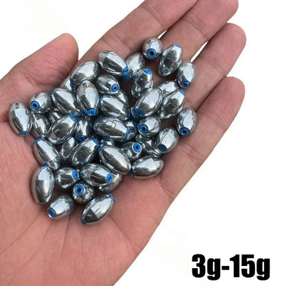 10pcs/Lot Alloy Hollow Olive Fishing Sinkers