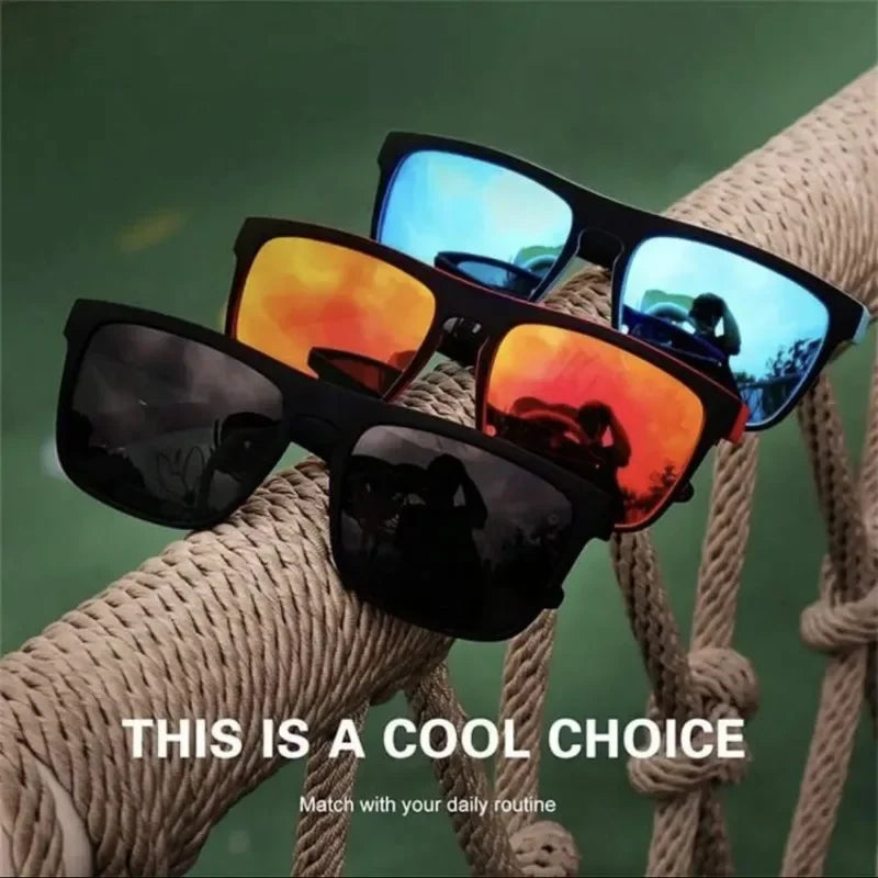 Black Polarized Square Sunglasses Men Women Fashion Classic