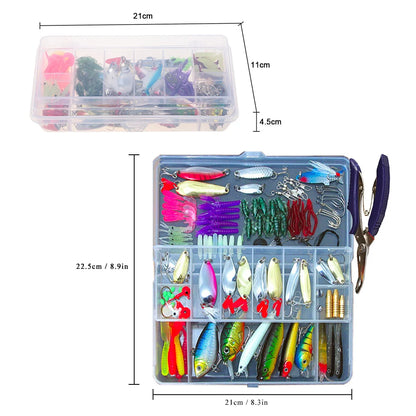 132PCS Fishing Lures Tackle Mixed Kit