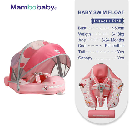 Non-Inflatable Baby Float with Canopy