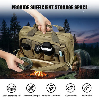 600D Oxford Cloth Tactical Handgun Bag Multiple Pockets