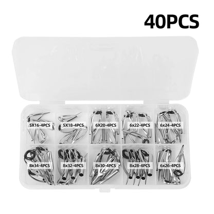 Fishing Rod Guide Ring Stainless Steel Top Tip Repair Kit