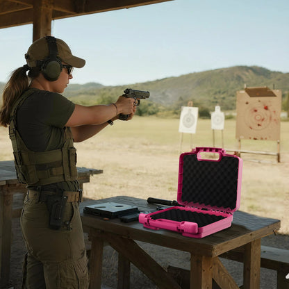 Pink 9mm TSA Approved Firearm Travel Case with 1 TSA Lock