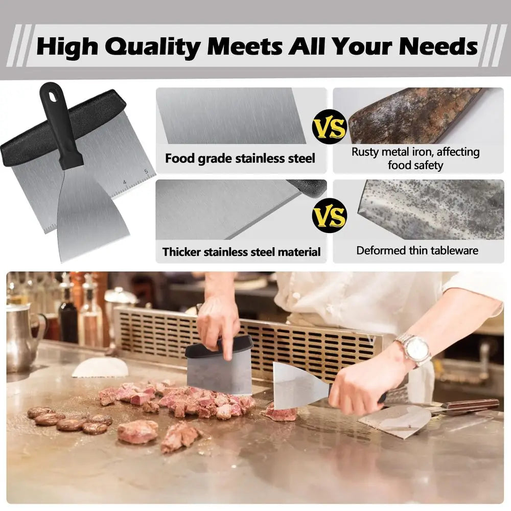 ,Extra Thickened Stainless Steel Grill Accessories Set