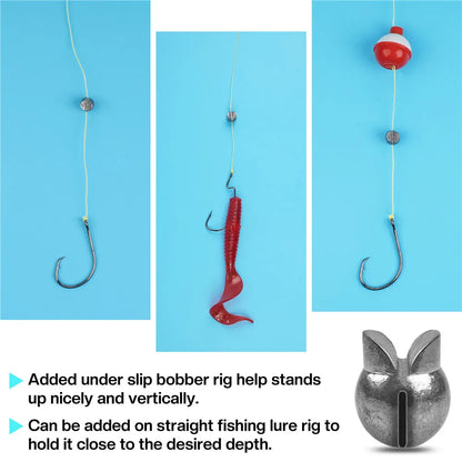 60Pcs Split Shot Fishing Weights Sinkers