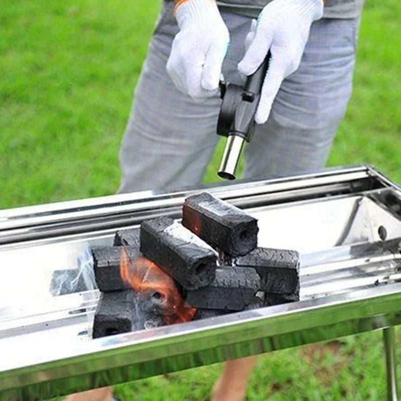 BBQ Fan Air Blower Fast Fire Starter Portable Manual Hand Crank